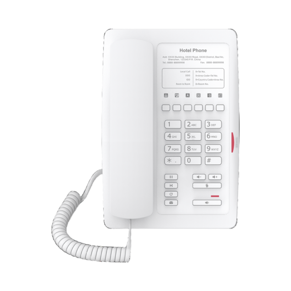 Teléfono IP WiFi para Hotelería, profesional con 6 teclas
